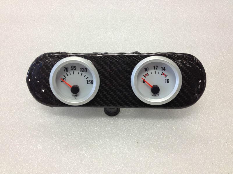 90 94 mitsubishi eclipse custom gauge pod 52mm dual pod trim oem carbon fiber  