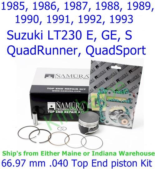 Suzuki lt230 e, ge, s quadrunner, quadsport 66.97 mm .040 top end piston kit