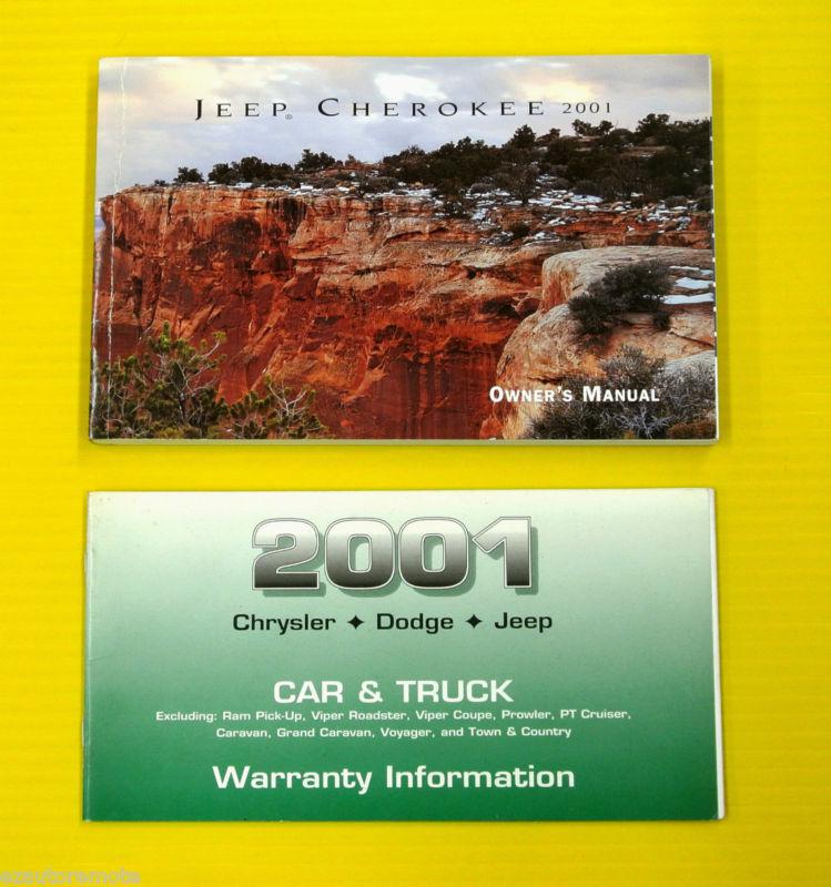 Cherokee suv 01 2001 jeep owners owner's manual set all models 4x4 4x2