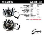 Centric parts 402.67002 front hub assembly