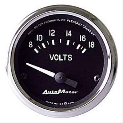 Autometer cobra electrical voltmeter gauge 2 1/16" dia black face 201009