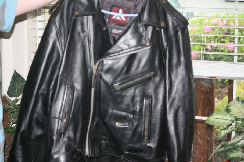 Leather motorcycle jacket