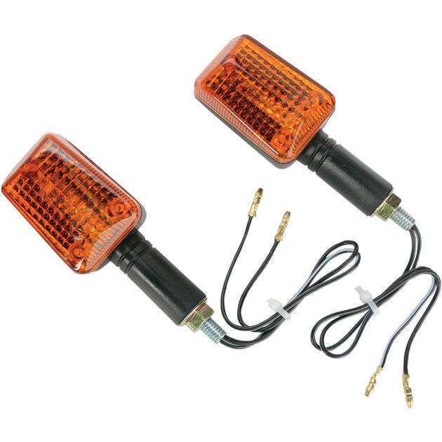 K&s long stem mini-stalk marker light set single filament black amber