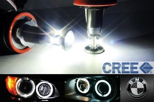 2x 20w h8 cree led angel eye halo light bulbs error free bmw e60 e70 e90 e92 e93