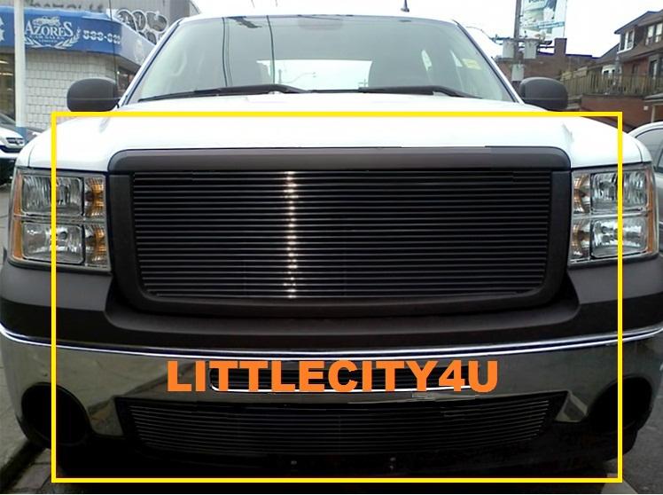 07 08 09 10 11 12 gmc sierra 1500 new body black color grille combo inserts long