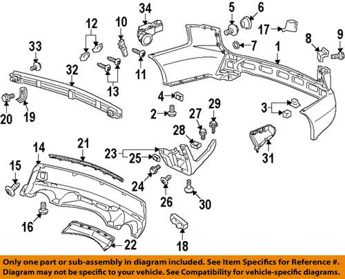 Acura oem 33555stxa11 bumper trim-reflector