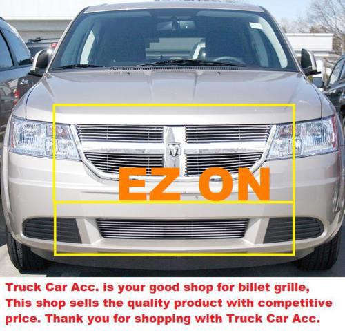 09-10 dodge journey billet grille 4pcs upper boltover and 1pc bumper combo