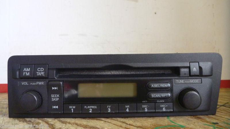 01-04 honda civic radio single cd player & theft code 39101-s5a-a500 4xc0 *