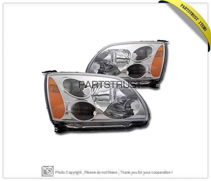 04-06 mitsubishi galant de/es headlights head lamps pair set left + right side