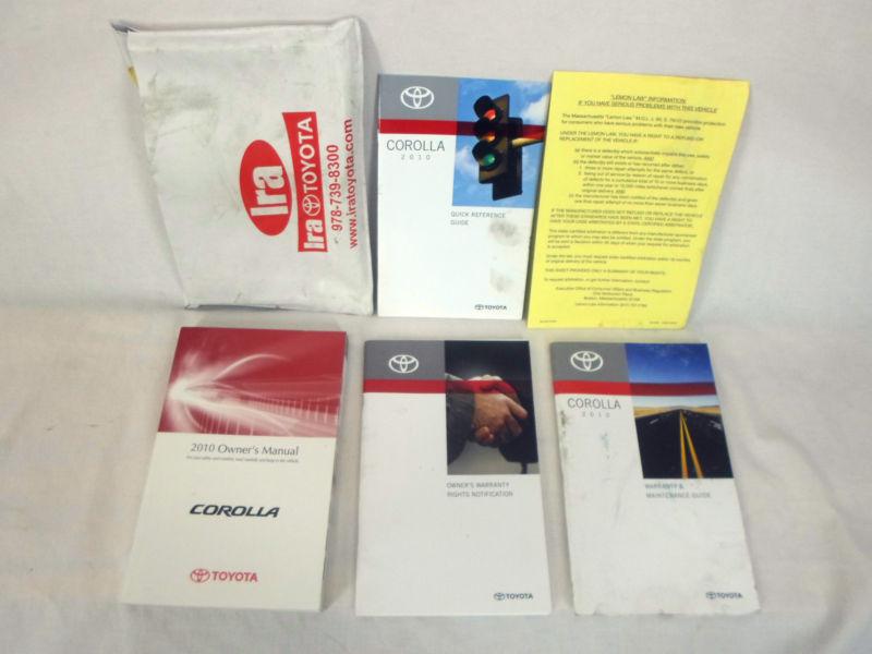 2010  toyota  corolla owner's owners manual guide book oem handbook