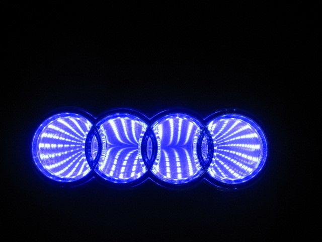 Blue 3d led waterproof dustproof car logo light badge lamp emblem audi q5/a3