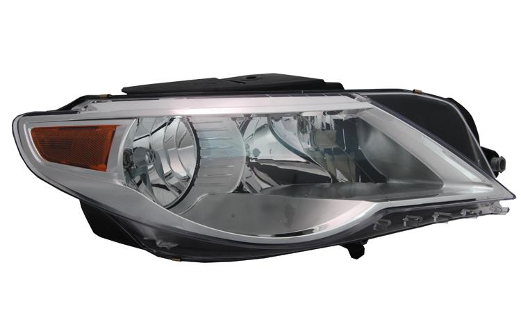 Right passenger side replacement headlight halogen type 09-10 volkswagen cc