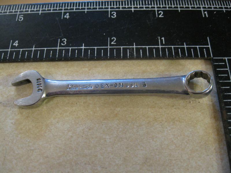 Snap on short chrome 12pt  combination wrench 9mm