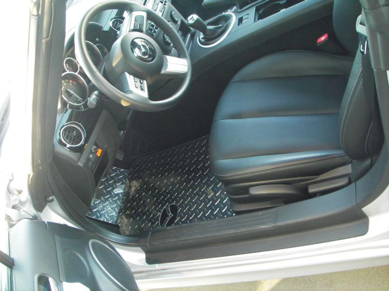 Miata  floor mats.  aluminum diamond plate.  real metal  custom fit set