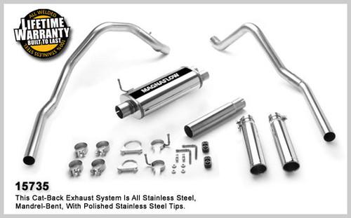 Magnaflow 15735 dodge truck dakota stainless cat-back system performance exhaust