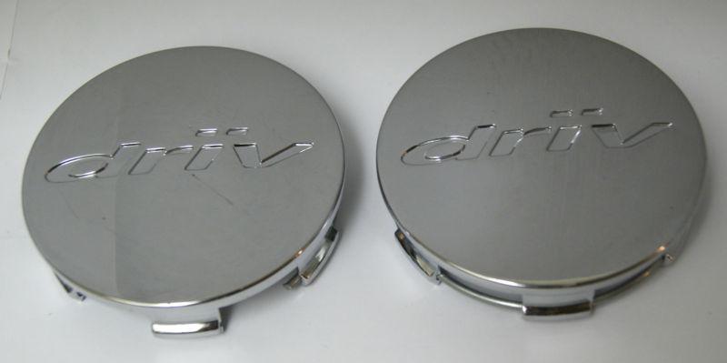 2 x driv wheels chrome custom wheel center cap 1000-97, s508-59