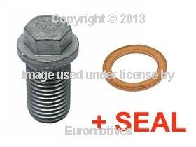 Mercedes (1985-2010) engine oil drain plug + seal motor lubricant bleeder screw