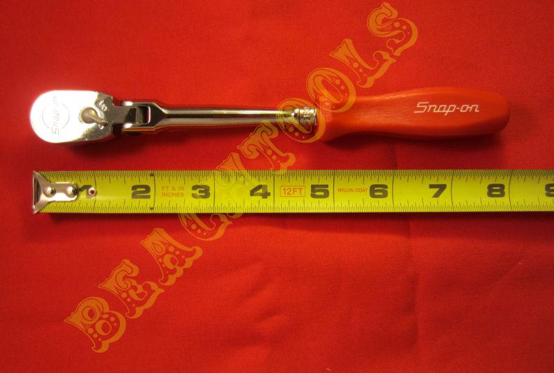 New snap on 1/4" rare red hard handle ratchet sealed flex head thlfd72