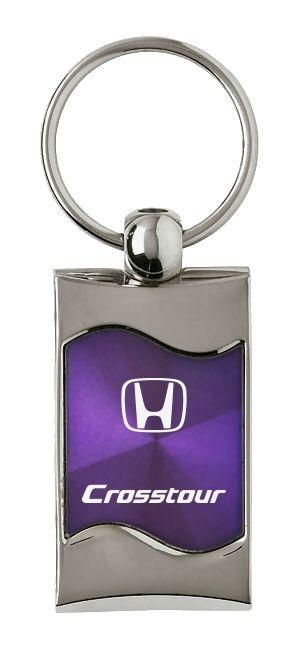 Honda crosstour crt purple rectangular wave key chain ring tag logo lanyard