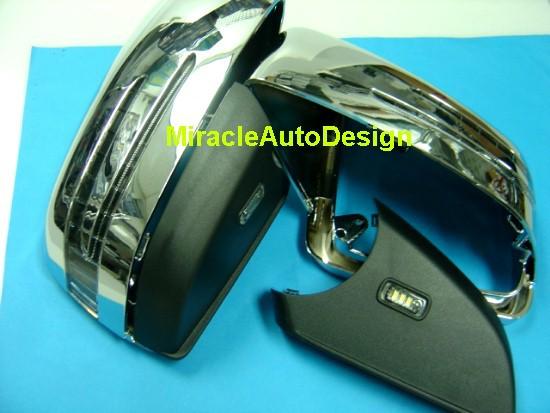 Arrow led chrome door mirror covers 2012-on mercedes benz w166 ml, x166 gl-class