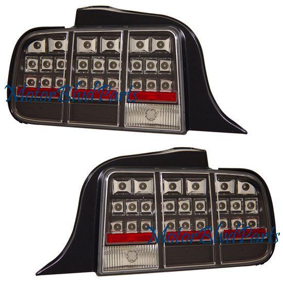 05-09 mustang led black tail lights rear brake lamps