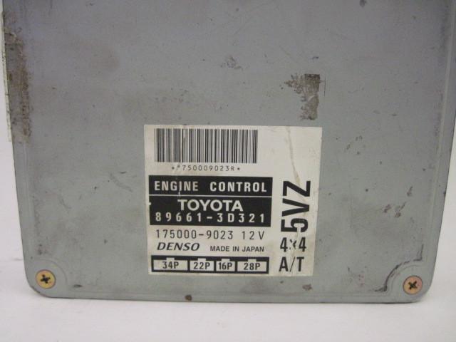 Ecu ecm computer toyota 4 runner 1997 4x4 v6 auto 89661-3d321 175000-9023 12719