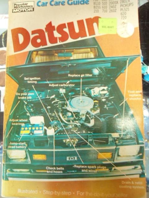 Poplular mechanics motor datsun  280z, f10, pickups car care guide manual 