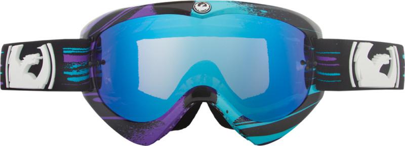 Dragon alliance mdx ionized goggles paintdrip black and blue/blue lens