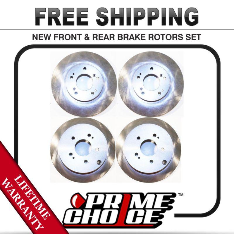 Set (4) new front and rear brake disc rotors with lifetime warranty