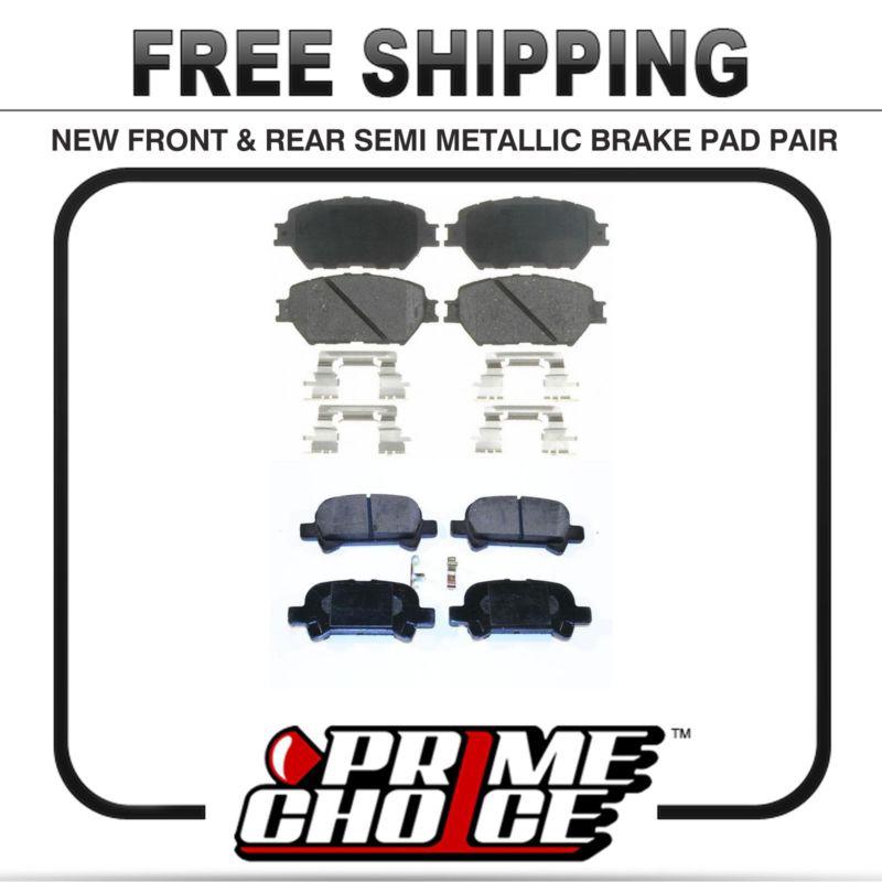 Premium front & rear metallic disc brake pads 2 full complete sets 4 pair 8 pads