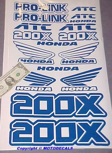 Sticker kit decals for atc200x atc 200x plastic blue