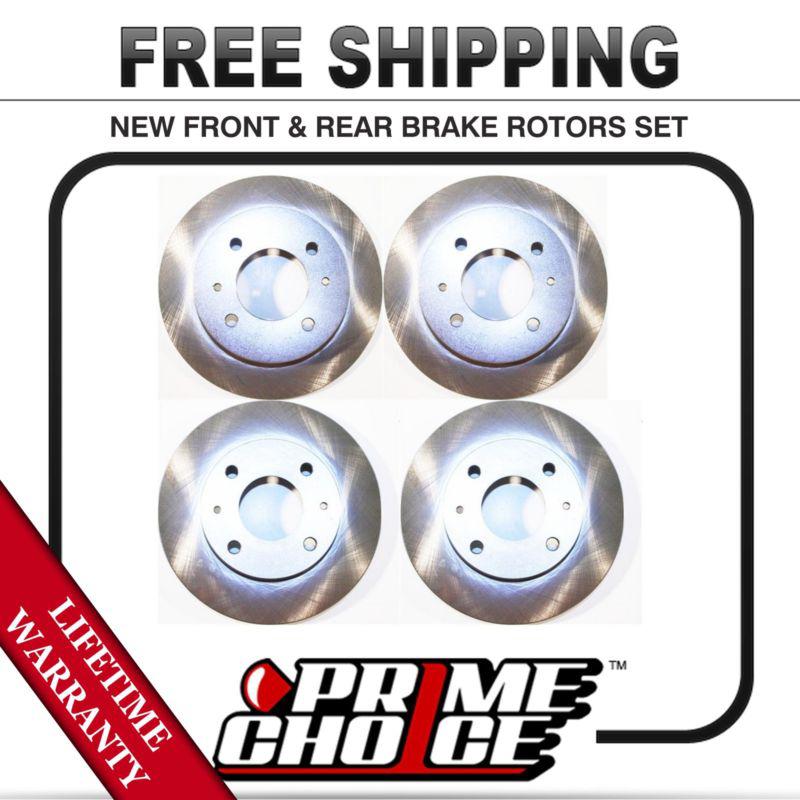 Set (4) new front and rear brake disc rotors with lifetime warranty