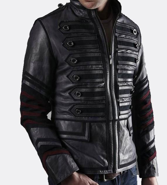 Men miltry fashion jacket motorcycle leather jacket motorbike/rider jacket s-4xl