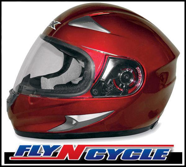 Afx fx-90 solid wine red medium full face motorcycle helmet dot ece