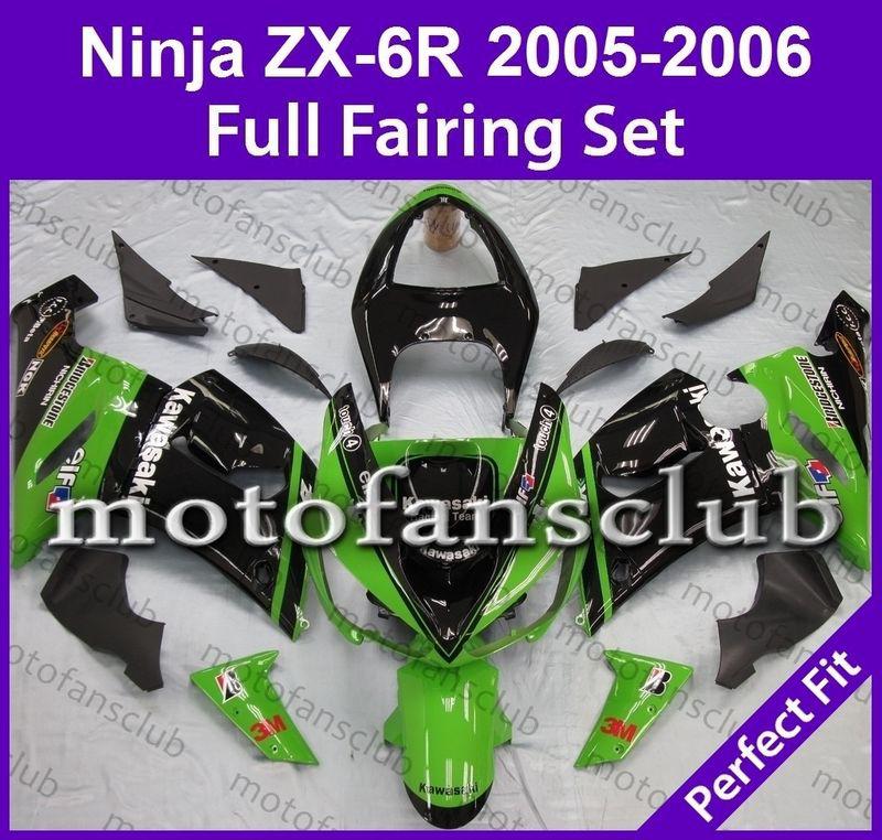 Fit kawasaki 05 06 zx 6r zx 636 ninja 2005 2006 fairing bodywork plastics #35 c