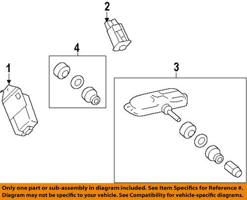 Toyota oem 42607-06020 tire pressure monitoring system (tpms) sensor-tpms sensor