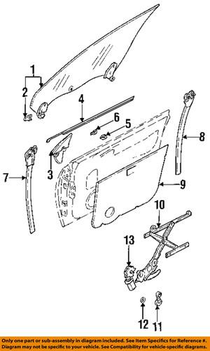 Subaru oem 62112fa010 window regulator