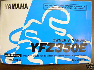 1993 yamaha yfz350e banshee owner's manual