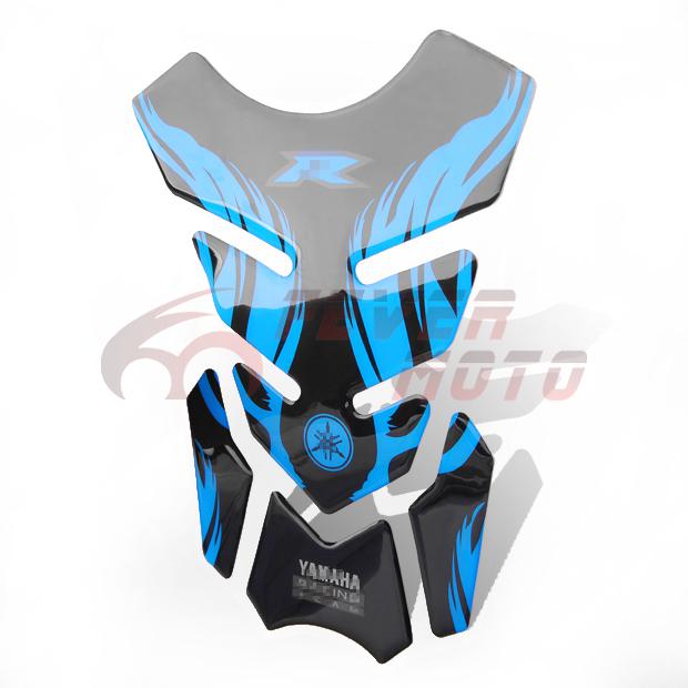 For yamaha blue black bike motorcycle protective gas tank pad cover sticker cap