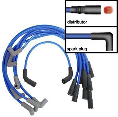 Summit spark plug wires spiro wound 8mm blue 90 deg boots chevy 5.0/5.7l v8