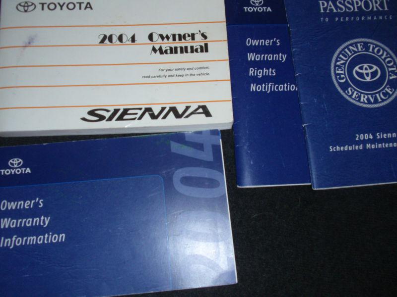 2004 toyota sienna owners manual