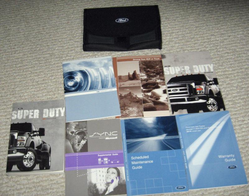 2010 ford super duty truck  owner's manual with case