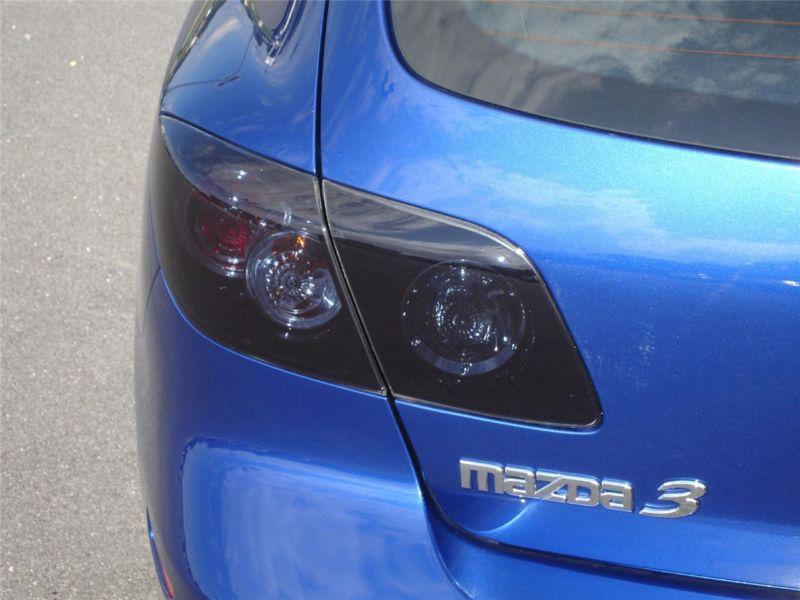 Mazda 3 hatch smoke colored tail light film  overlays 2004-2008