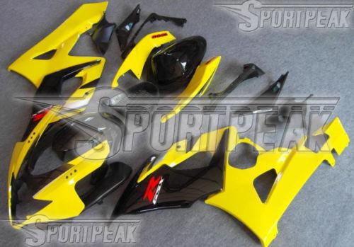 Fit suzuki 2005 2006 gsx-r gsxr 1000 k5 05 06 fairing abs bodywork yellow f61b14