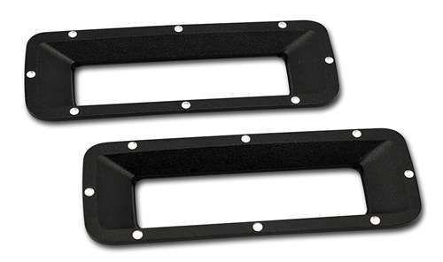 2010-2013 camaro black & silver rivet reverse light trim accent bezels