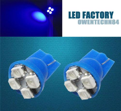 New 4x blue 4-smd t10 led map lights bulbs 194 168  555 558 579 585 927 #o6