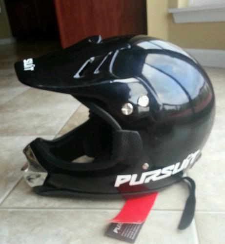 Polaris pursuit logic mx helmet black small s new save!! snowmobile atv 