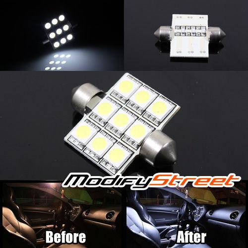 39mm 5050 9 smd super white led festoon bulb dome light 6423 6461 de3425