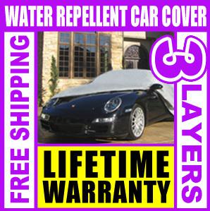 3 layer car cover - soft breathable dust proof sun uv water indoor outdoor 3609