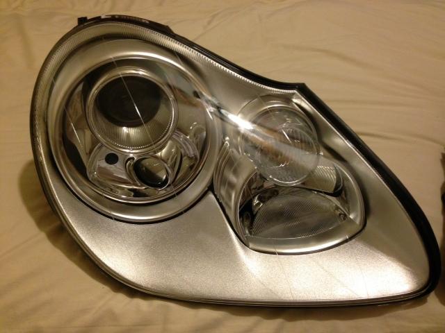 2003-2006 porsche cayenne oem valeo xenon hid (new complete headlights pair).